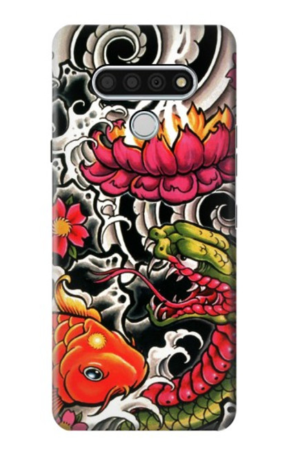 W0605 Yakuza tatouage Etui Coque Housse et Flip Housse Cuir pour LG Stylo 6