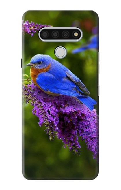 W1565 Oiseau bleu de bonheur Bleu Oiseau Etui Coque Housse et Flip Housse Cuir pour LG Stylo 6