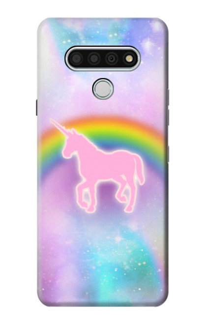 W3070 Arc en ciel pastel ciel Licorne Etui Coque Housse et Flip Housse Cuir pour LG Stylo 6