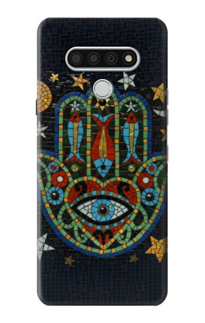 W3175 Hamsa Mosaïques main Etui Coque Housse et Flip Housse Cuir pour LG Stylo 6