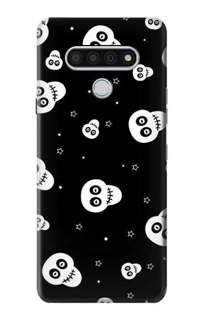 W3261 Sourire Crâne Motif Halloween Etui Coque Housse et Flip Housse Cuir pour LG Stylo 6