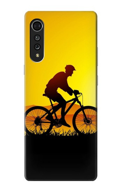 W2385 Vélo Vélo Coucher de soleil Etui Coque Housse et Flip Housse Cuir pour LG Velvet