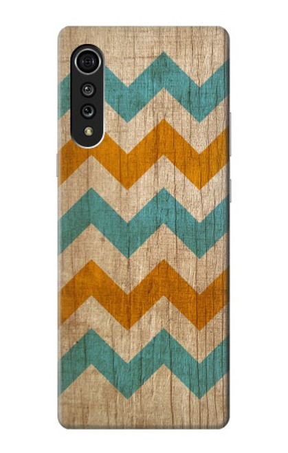 W3033 Bois Chevron Imprimé millésimé Graphic Etui Coque Housse et Flip Housse Cuir pour LG Velvet