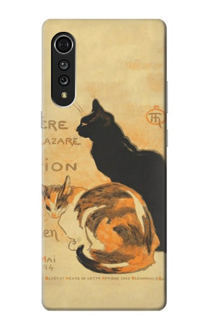 W3229 Affiche de chat millésimé Etui Coque Housse et Flip Housse Cuir pour LG Velvet