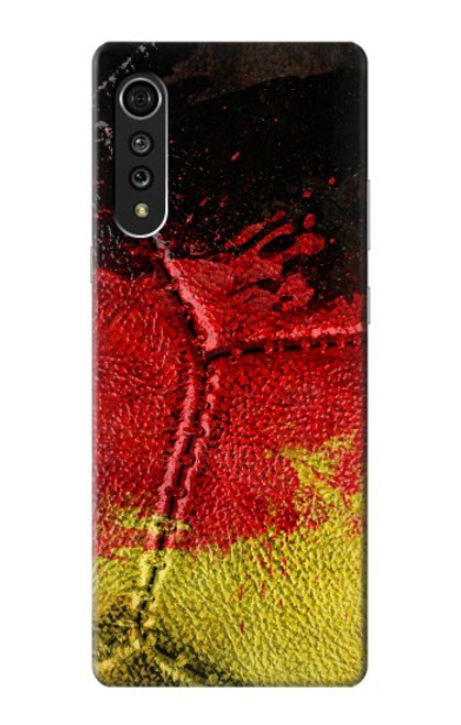 W3303 Allemagne Drapeau graphique Football Millésime Etui Coque Housse et Flip Housse Cuir pour LG Velvet