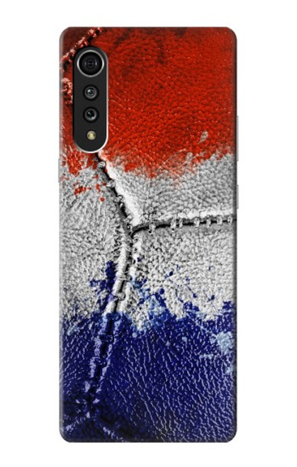 W3304 France Drapeau graphique Football Millésime Etui Coque Housse et Flip Housse Cuir pour LG Velvet