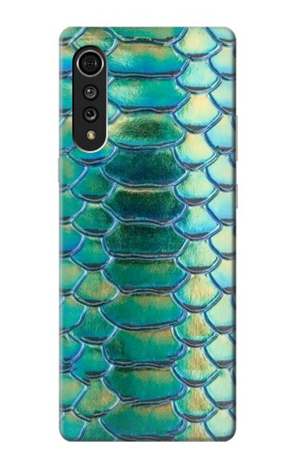 W3414 Vert Serpent Échelle graphique Imprimer Etui Coque Housse et Flip Housse Cuir pour LG Velvet