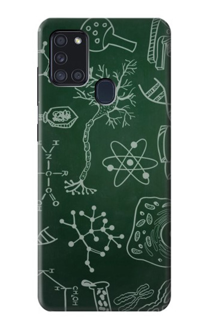 W3211 Sciences Conseil Vert Etui Coque Housse et Flip Housse Cuir pour Samsung Galaxy A21s