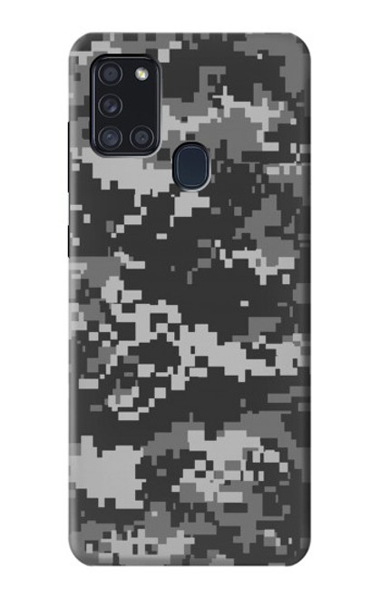 W3293 Urban Noir Camo Camouflage Etui Coque Housse et Flip Housse Cuir pour Samsung Galaxy A21s