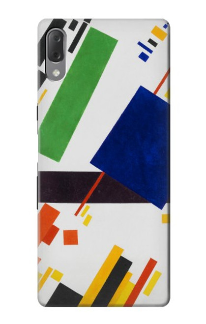 W3343 Kazimir Malevitch Composition suprématiste Etui Coque Housse et Flip Housse Cuir pour Sony Xperia L3