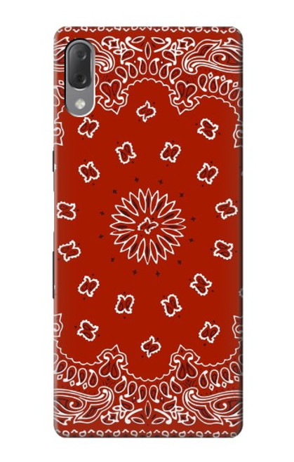 W3355 Motif Bandana Rouge Etui Coque Housse et Flip Housse Cuir pour Sony Xperia L3