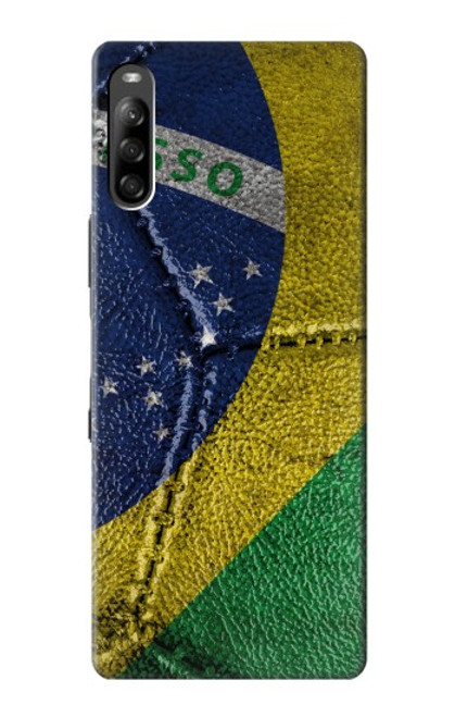 W3297 Brésil Drapeau graphique Football Millésime Etui Coque Housse et Flip Housse Cuir pour Sony Xperia L4