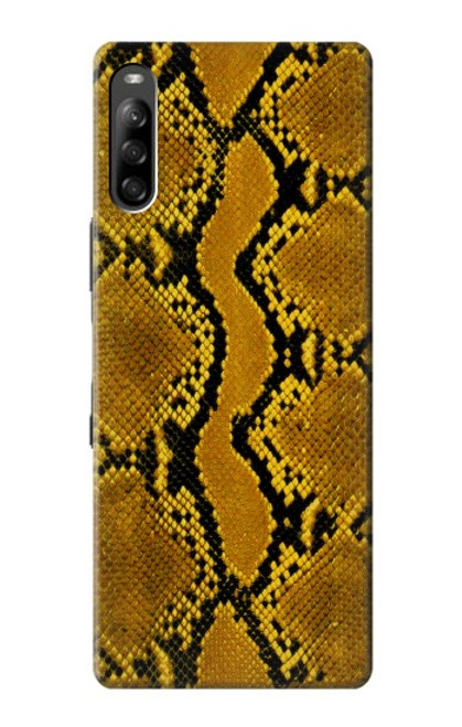 W3365 Python Imprimer Jaune graphique Peau Etui Coque Housse et Flip Housse Cuir pour Sony Xperia L4