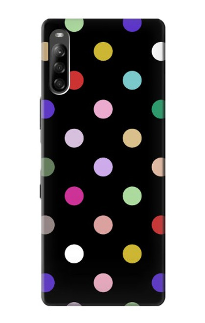 W3532 Coloré à pois Etui Coque Housse et Flip Housse Cuir pour Sony Xperia L4