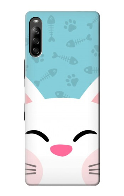 W3542 Chat mignon Dessin animé Etui Coque Housse et Flip Housse Cuir pour Sony Xperia L4