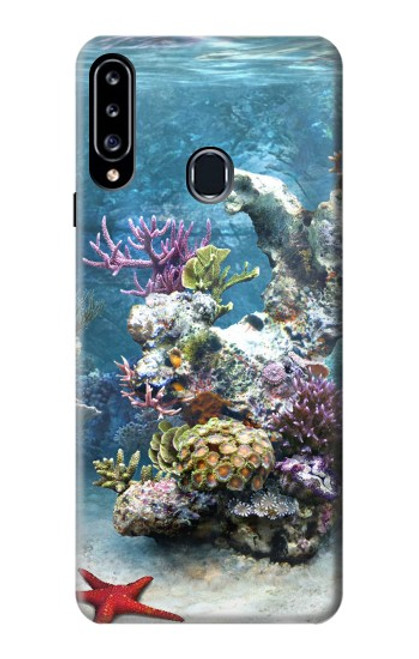 W0227 L'aquarium Etui Coque Housse et Flip Housse Cuir pour Samsung Galaxy A20s