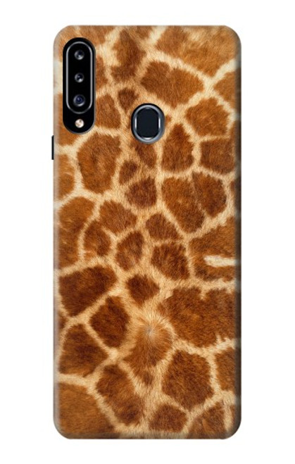 W0422 girafe Peau Etui Coque Housse et Flip Housse Cuir pour Samsung Galaxy A20s