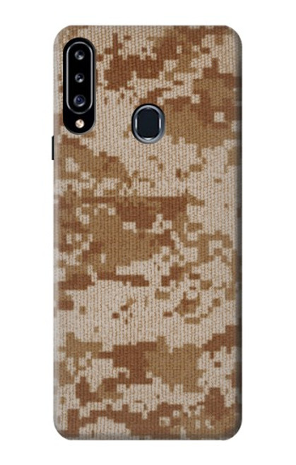 W2939 Camo camouflage numérique Désert Etui Coque Housse et Flip Housse Cuir pour Samsung Galaxy A20s