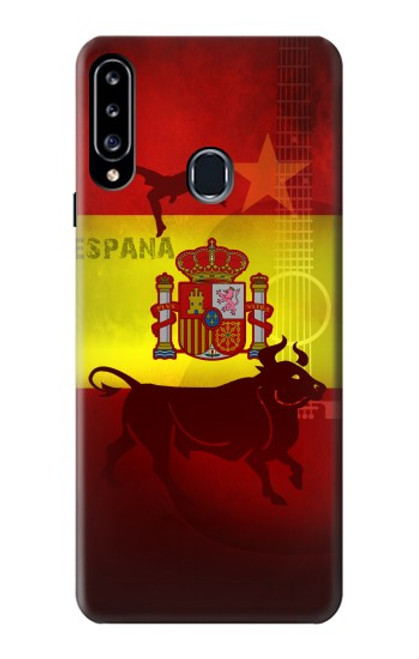 W2984 Espagne Football Football Etui Coque Housse et Flip Housse Cuir pour Samsung Galaxy A20s