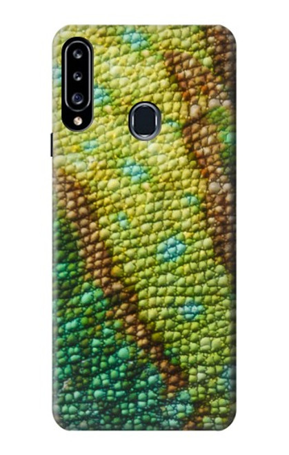 W3057 Imprimé graphique Lezard Peau Etui Coque Housse et Flip Housse Cuir pour Samsung Galaxy A20s