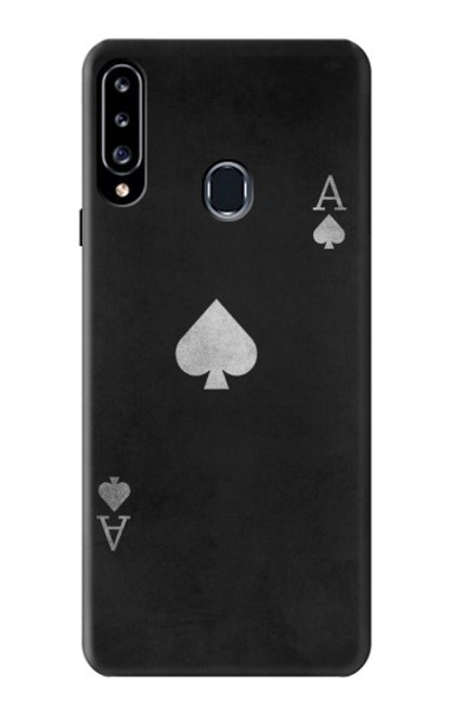 W3152 Noir Ace of Spade Etui Coque Housse et Flip Housse Cuir pour Samsung Galaxy A20s