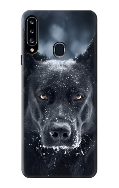 W3168 Berger Allemand Chien Noir Etui Coque Housse et Flip Housse Cuir pour Samsung Galaxy A20s