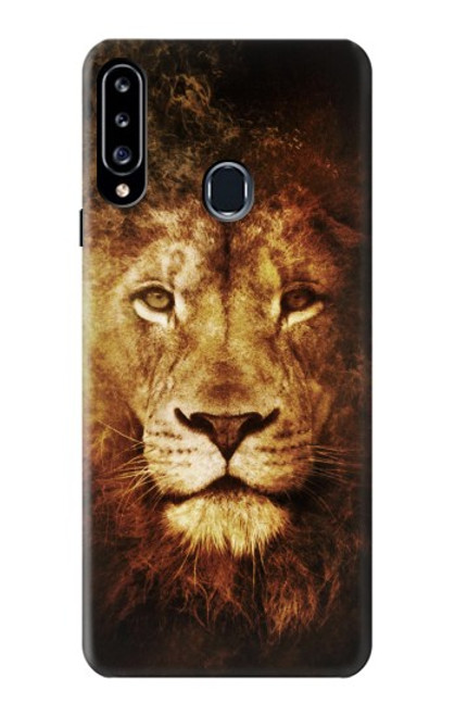 W3182 Lion Etui Coque Housse et Flip Housse Cuir pour Samsung Galaxy A20s