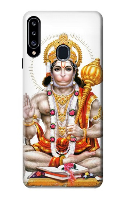 W3186 Hanuman Chalisa Hindi Hindu Etui Coque Housse et Flip Housse Cuir pour Samsung Galaxy A20s