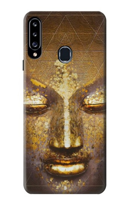 W3189 Magique Yantra Bouddha Visage Etui Coque Housse et Flip Housse Cuir pour Samsung Galaxy A20s