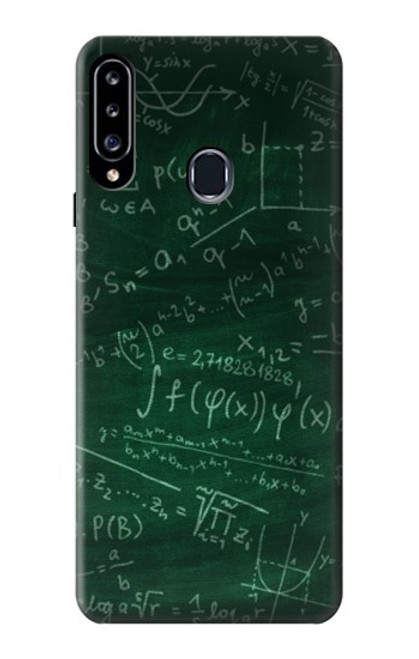 W3190 Formule Math Vertboard Etui Coque Housse et Flip Housse Cuir pour Samsung Galaxy A20s