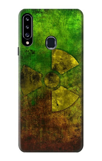 W3202 Symbole de danger radioactif nucléaire Etui Coque Housse et Flip Housse Cuir pour Samsung Galaxy A20s