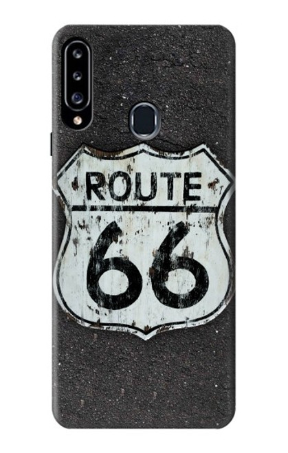 W3207 Route 66 Etui Coque Housse et Flip Housse Cuir pour Samsung Galaxy A20s