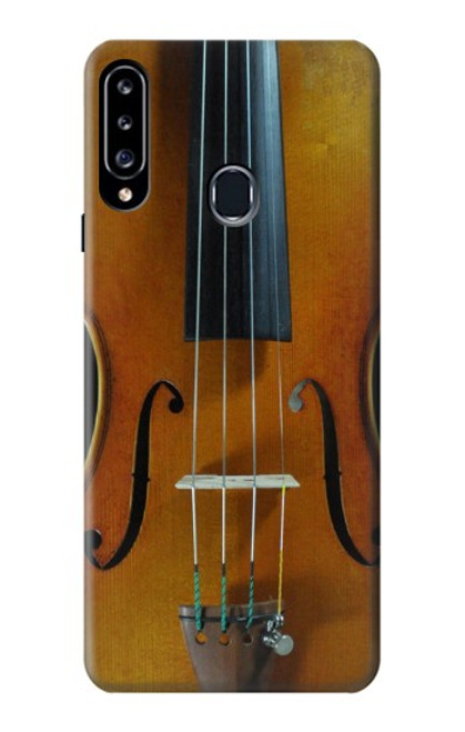 W3234 Violon Etui Coque Housse et Flip Housse Cuir pour Samsung Galaxy A20s