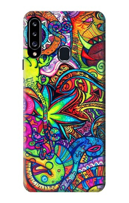 W3255 Motif Art coloré Etui Coque Housse et Flip Housse Cuir pour Samsung Galaxy A20s