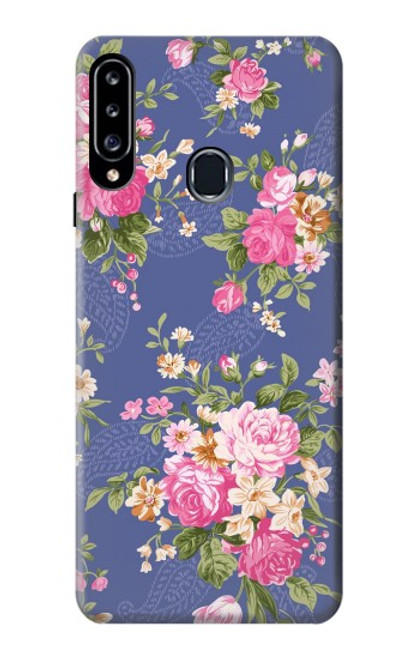 W3265 Motif Fleur millésimé Etui Coque Housse et Flip Housse Cuir pour Samsung Galaxy A20s