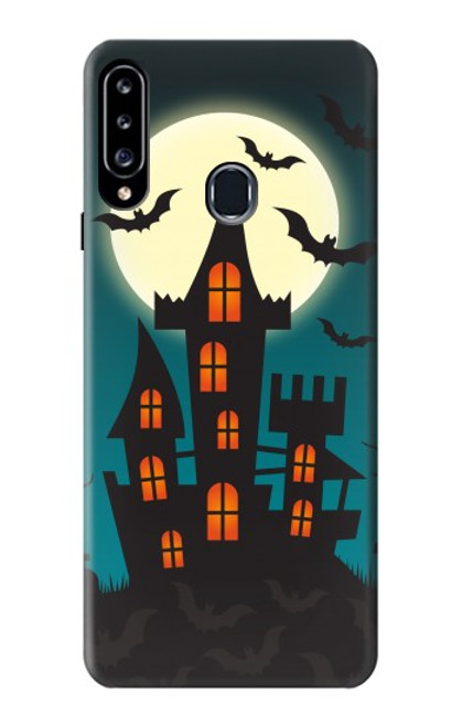 W3268 Château Halloween Festival Etui Coque Housse et Flip Housse Cuir pour Samsung Galaxy A20s