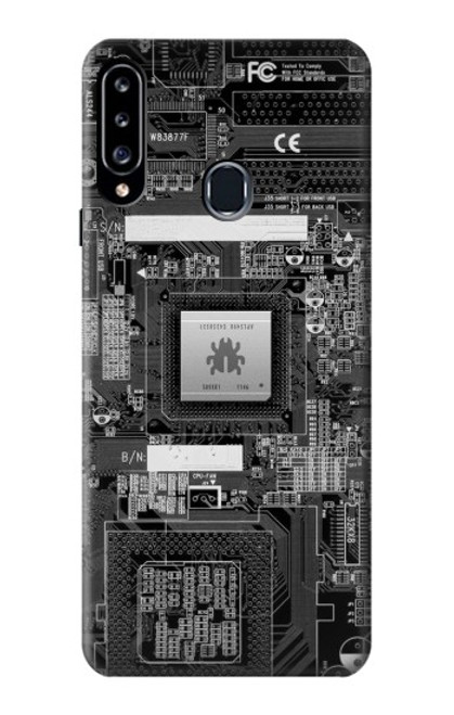 W3434 Punaise Circuit Board graphique Etui Coque Housse et Flip Housse Cuir pour Samsung Galaxy A20s