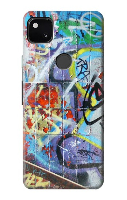 W0588 mur de graffiti Etui Coque Housse et Flip Housse Cuir pour Google Pixel 4a