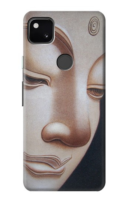 W1255 Visage du Bouddha Etui Coque Housse et Flip Housse Cuir pour Google Pixel 4a