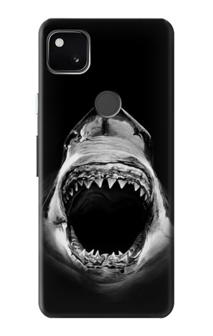 W3100 Requin blanc Etui Coque Housse et Flip Housse Cuir pour Google Pixel 4a