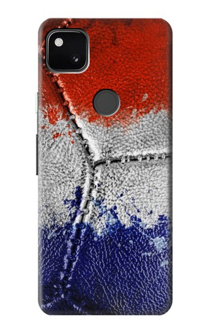 W3304 France Drapeau graphique Football Millésime Etui Coque Housse et Flip Housse Cuir pour Google Pixel 4a