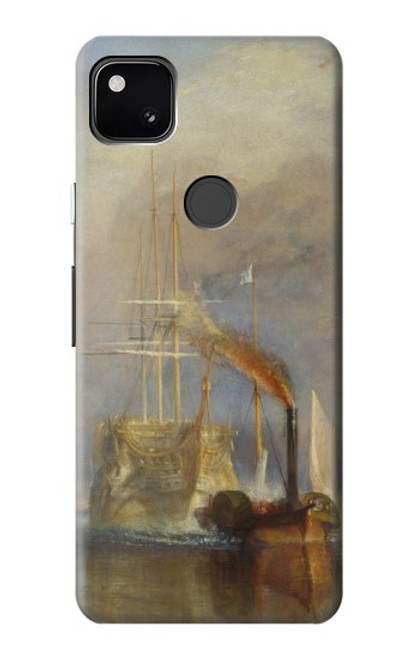 W3338 J. M. W. Turner Le Téméraire Etui Coque Housse et Flip Housse Cuir pour Google Pixel 4a