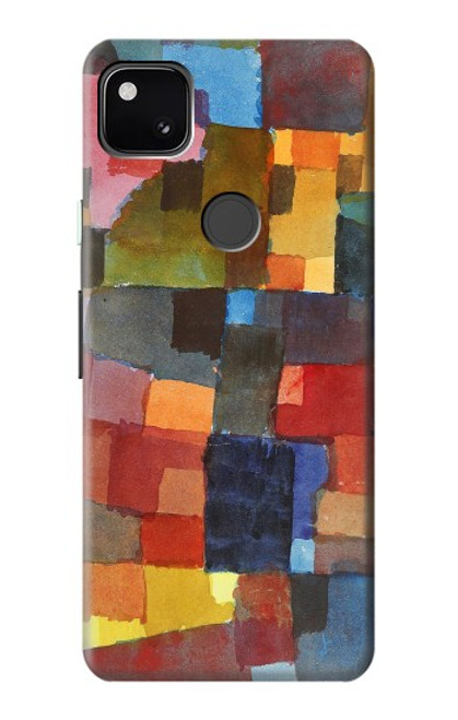 W3341 Paul Klee Raumarchitekturen Etui Coque Housse et Flip Housse Cuir pour Google Pixel 4a