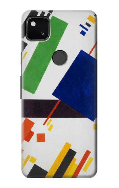 W3343 Kazimir Malevitch Composition suprématiste Etui Coque Housse et Flip Housse Cuir pour Google Pixel 4a