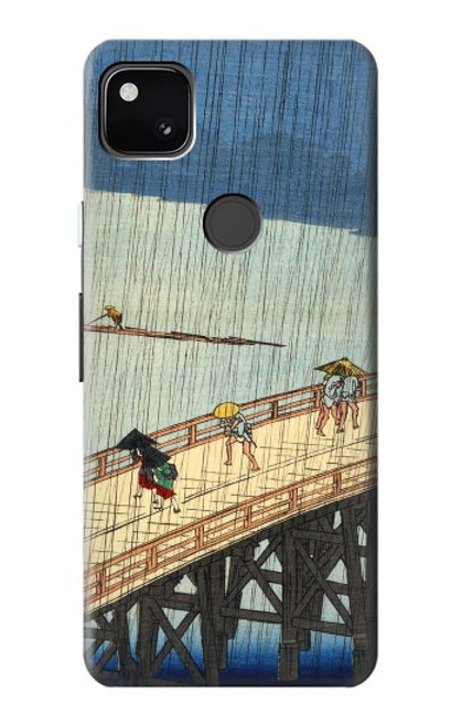 W3347 Utagawa Hiroshige douche soudaine Etui Coque Housse et Flip Housse Cuir pour Google Pixel 4a