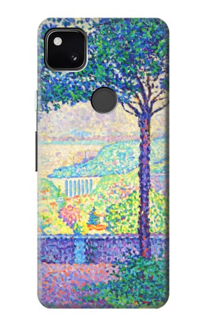 W3349 Paul Signac Terrasse de Meudon Etui Coque Housse et Flip Housse Cuir pour Google Pixel 4a