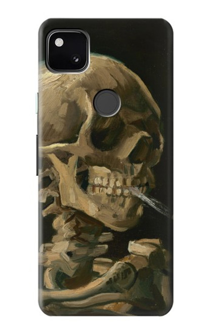 W3358 Vincent Van Gogh Skeleton cigarette Etui Coque Housse et Flip Housse Cuir pour Google Pixel 4a