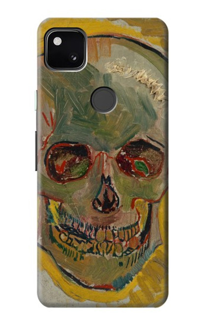 W3359 Vincent Van Gogh Crâne Etui Coque Housse et Flip Housse Cuir pour Google Pixel 4a