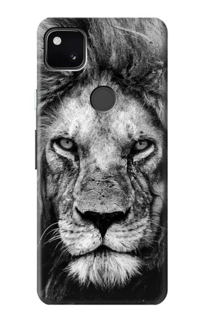 W3372 Lion Visage Etui Coque Housse et Flip Housse Cuir pour Google Pixel 4a