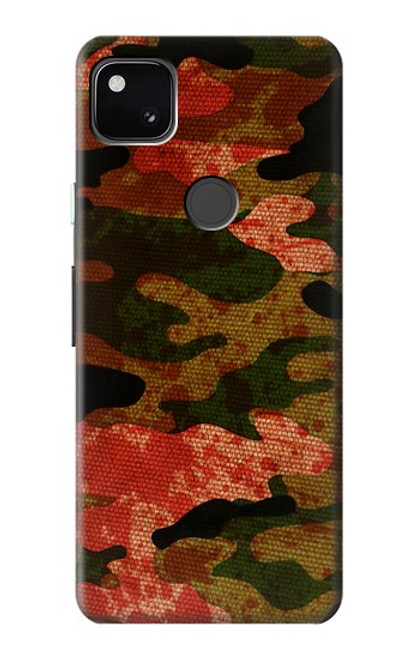 W3393 Camouflage sang Splatter Etui Coque Housse et Flip Housse Cuir pour Google Pixel 4a